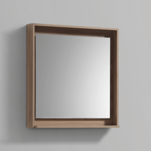 24″ Wide Mirror w/ Shelf – Honey Oak