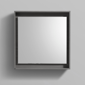 24″ Wide Mirror w/ Shelf – Vulcan Ash Grey