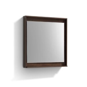 30″ Wide Mirror w/ Shelf – Rosewood