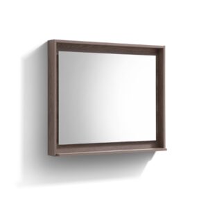 36″ Wide Mirror w/ Shelf – Butternut