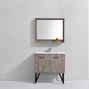 Bosco 36″ Modern Bathroom Vanity w/ White Countertop