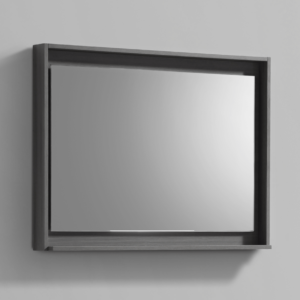 30″ Wide Mirror w/ Shelf – Vulcan Ash Grey
