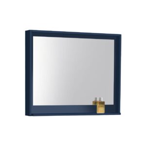 40″ Wide Mirror w/ Shelf – Navy Blue