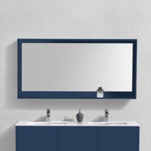48″ Wide Mirror w/ Shelf – Navy Blue