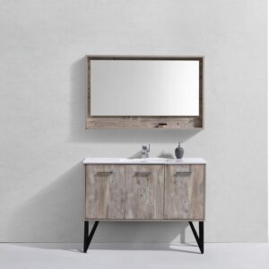 Bosco 48″ Modern Bathroom Vanity w/ White Countertop