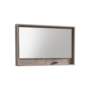 48″ Wide Mirror w/ Shelf – Nature Wood