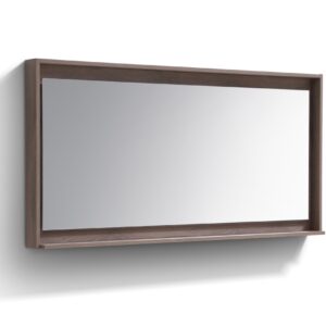 60″ Wide Mirror w/ Shelf – Butternut