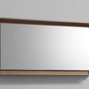 60″ Wide Mirror w/ Shelf – Honey Oak