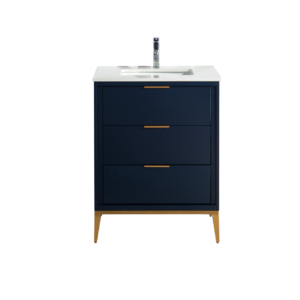 Divani 24″ Navy Blue Vanity W/ Quartz Counter Top