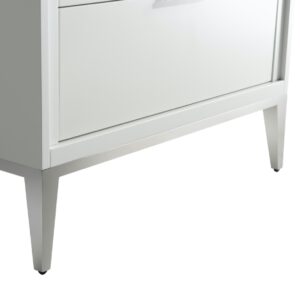 Divani 24″ Gloss White Vanity W/ Quartz Counter Top