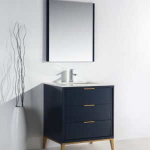 Divani 30″ Navy Blue Vanity W/ Quartz Counter Top