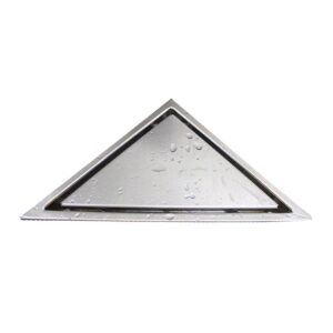 6.5″ Triangle Stainless Steel Tile Grate – Chrome