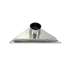 6.5″ Triangle Stainless Steel Tile Grate – Chrome