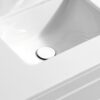 KubeBath Solid Brass Construction Pop-Up Drain W/ White Finish - No Overflow - Image 4