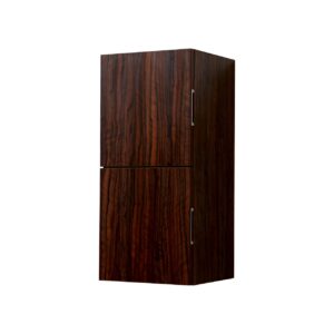 Bathroom Walnut Linen Side Cabinet w/ 2 Storage Areas