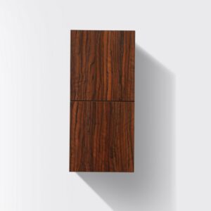 Bathroom Walnut Linen Side Cabinet w/ 2 Storage Areas