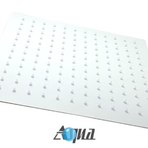 Aqua Piazza by KubeBath 12″ Super Slim Square Rain Shower Head – White Finish